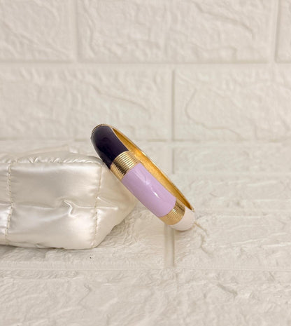 Marbled Segment Enamel Kada - Purple Lilac