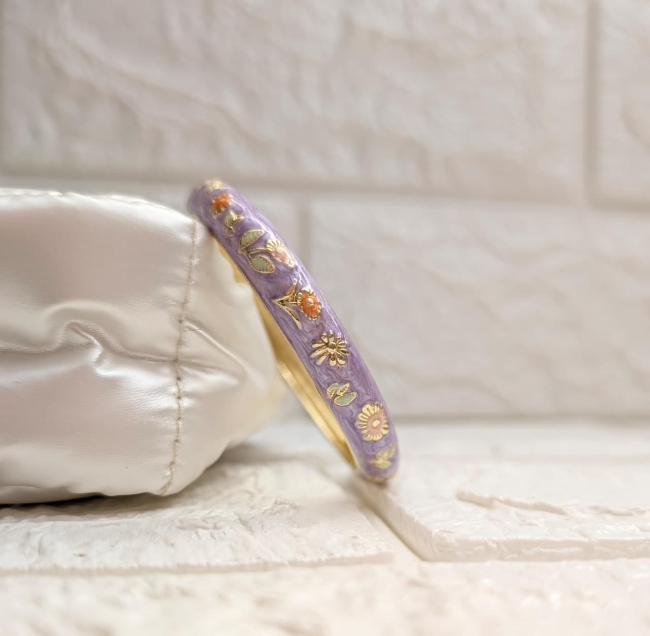 Meadow Bloom Enamel Kada - Lavender