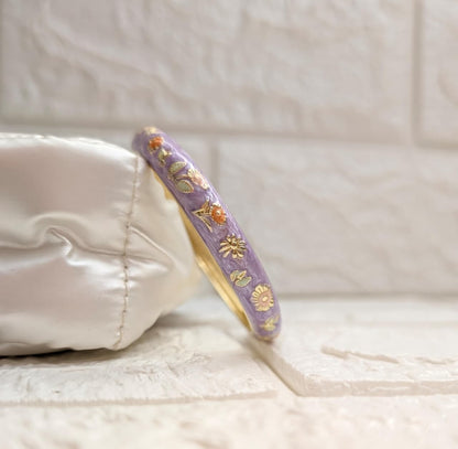 Meadow Bloom Enamel Kada - Lavender