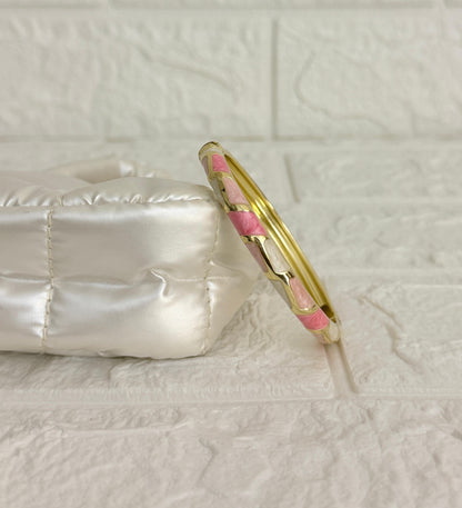 Mosaic Enamel Kada - Blush Pink
