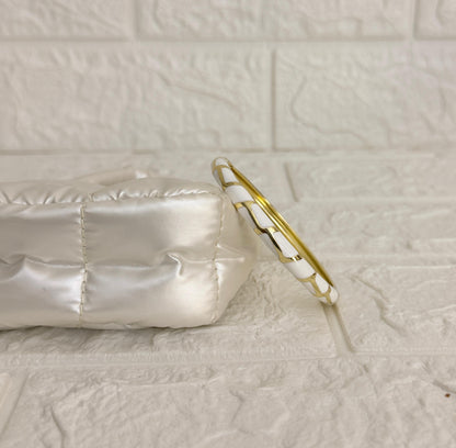 Mosaic Enamel Kada - Classic White