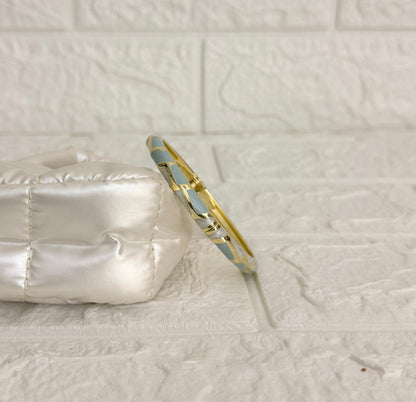 Mosaic Enamel Kada - Sage Grey