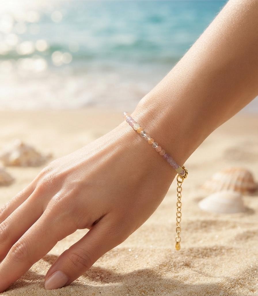 Pastel lavender beaded bracelet