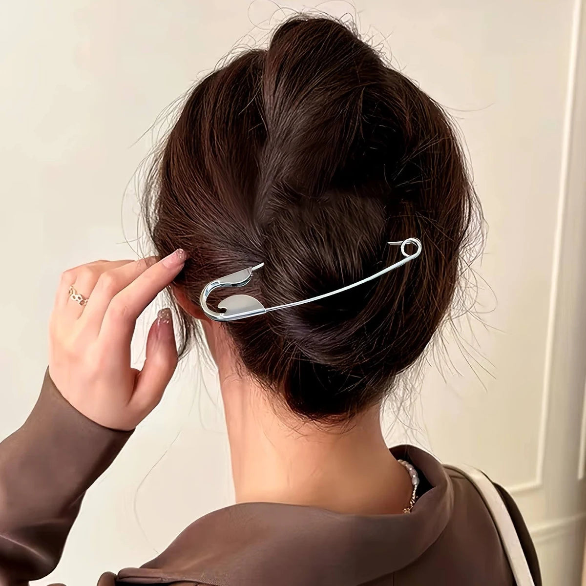 Statement Safety Pin Hair Clip