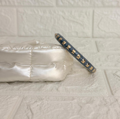 Studded Enamel Kada - Navy