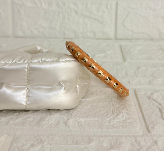 Studded Enamel Kada - Orange
