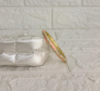 Swirl Enamel Kada - Coral