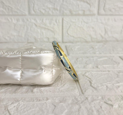 Swirl Enamel Kada - Navy Aqua