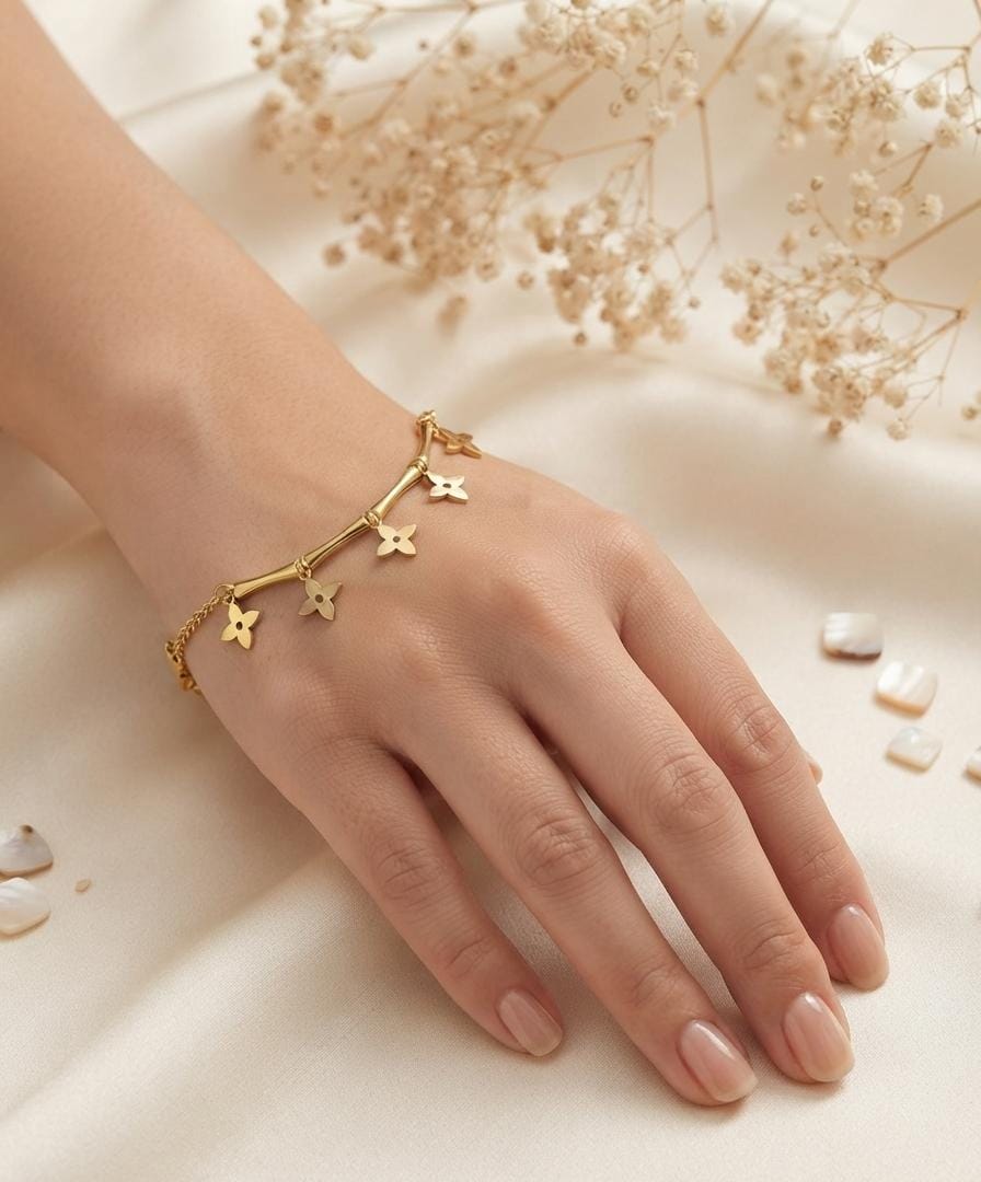 Women’s Anti-Tarnish Golden Butterfly Charm Bracelet