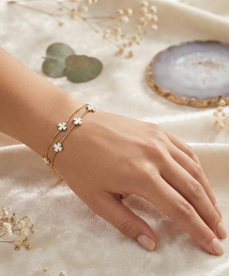 Women’s Anti-Tarnish Mother-of-Pearl Butterfly Bracelet