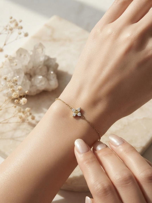 Women’s Anti-Tarnish Crystal Butterfly Bracelet
