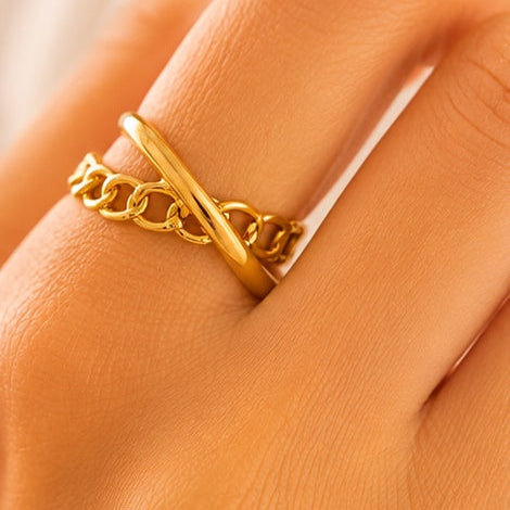 Women’s Chain Bar anti-tarnish ring
