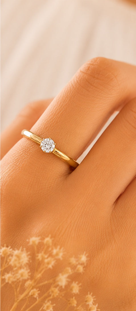 Women’s Classic Solitaire anti-tarnish ring