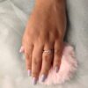 R-51 Rose Gold Solitaire Band Ring (Size 16,17)