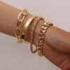 B-4 Chain Layered Bracelets (Set Of 4) (Non – Attached)
