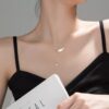 N7 – Stainless Steel Gold Angel Wings Drop Necklace