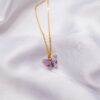 Beautiful Butterfly Pendant Necklace (Lilac)