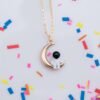 Cute Moon And Star Astronaut Best Friend Necklaces (Set of 2)