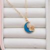 Moon Star Necklace (Blue)