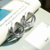 NE 1 11.3 – Triple Loop Stud Earrings (Silver)