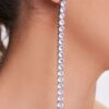 NE 1 23.3 – Stylish Diamond Drop Earrings (Silver)