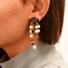 NE 1 26.3 – Black Stone Sequin Drop Earrings