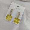 NE 1 26.4 – Square Stone Diamond Earrings (Yellow)