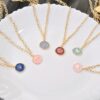 Chic Styled Galaxy Cuban Necklace (Peach Butterfly)