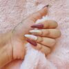 SN -10 Brown Marble Glitter Nails