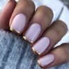 SN -54 Lilac Golden Tips Nails