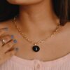 Chic Styled Galaxy Cuban Necklace (Black Moon)