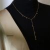 Stainless Steel Elegant Drop Y Necklace