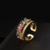 R112 – Multicolor Layered Ring (Adjustable)