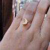 Golden Adjustable Moon Ring