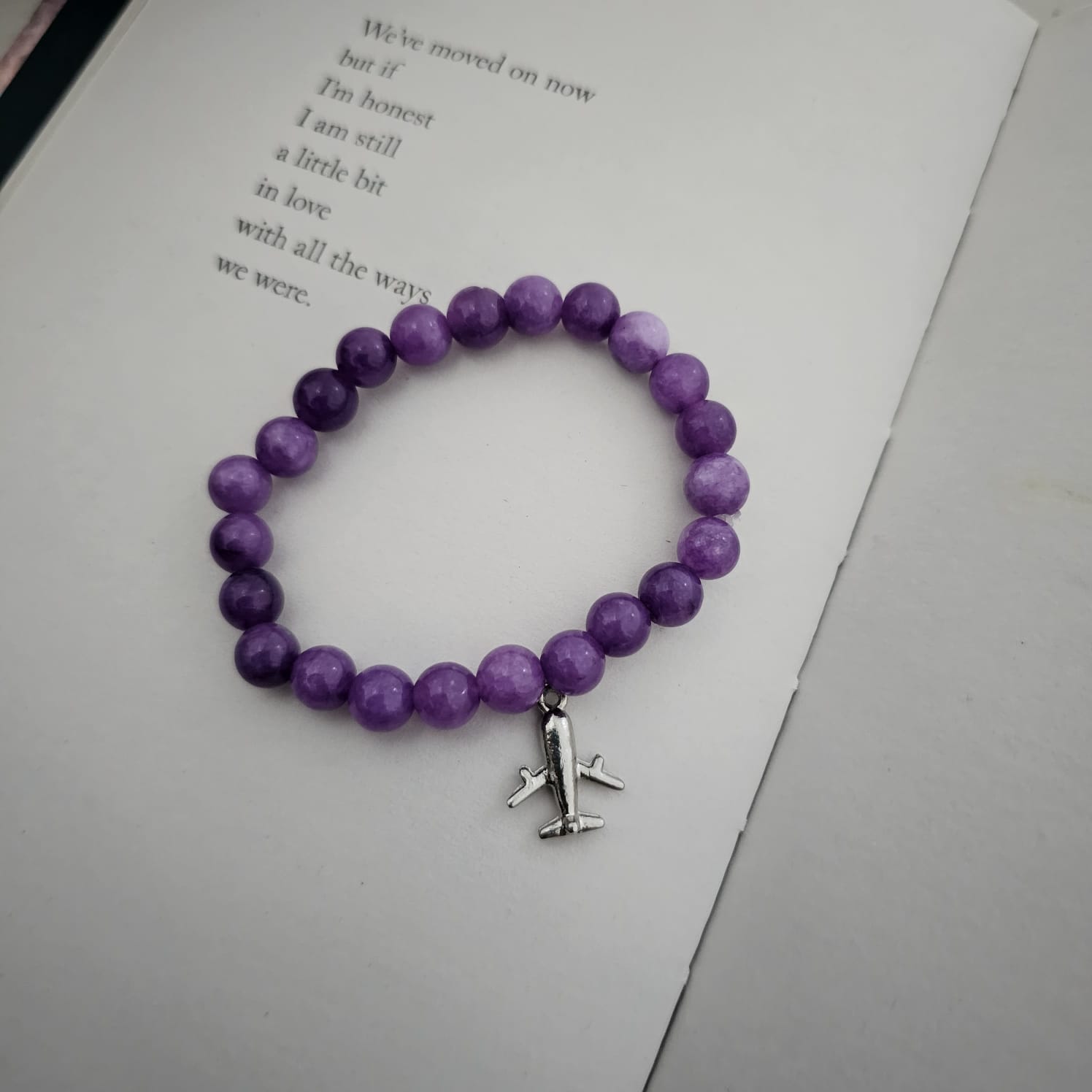 Dark Purple, Silver & White Seed Bead Boho Friendship Bracelet | Silver  Sensations