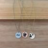 Customized Photo Coin Necklace (Single Side Print – Anti Tarnish ) (Preorder)